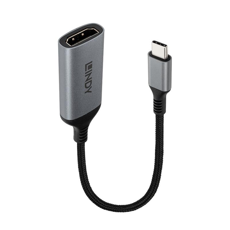 Hub USB Lindy 43428 USB-C, 2 porturi, HDMI, Gri