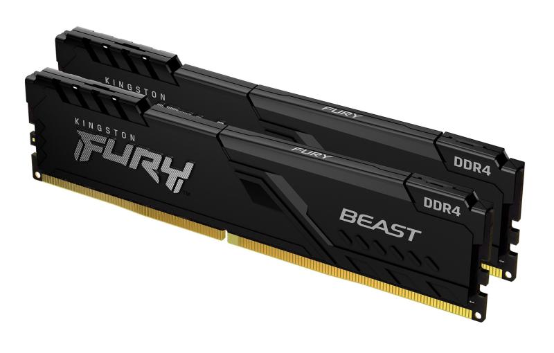 Memorie RAM Kingston Fury Beast, DIMM, DDR4, 32GB, CL16, 2666MHz,