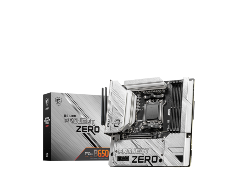 MSI B650M PROJECT ZERO. Processor manufacturer: AMD, Processor socket: Socket
