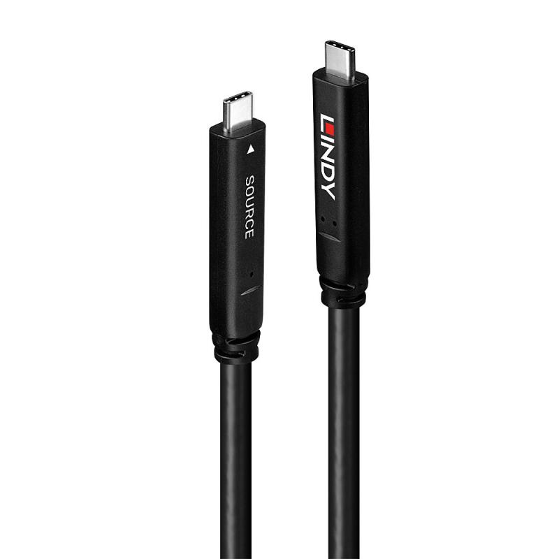 Cablu Lindy USB 3.2 USB-C to C, lungime 15m, Supported
