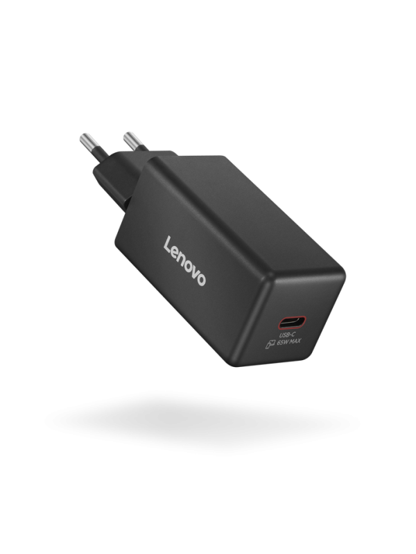 Incarcator Laptop Lenovo Mini GaN 65W, 65W, Negru, 1 an