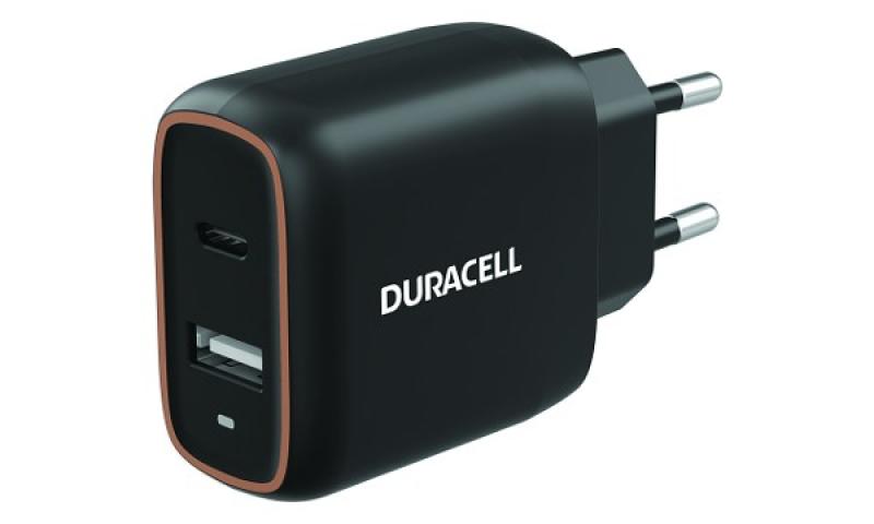 Incarcator auto Duracell, putere 20W, conectivitate 1C+1A USB