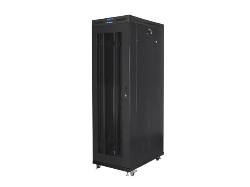 Cabinet rack Lanberg 19" 42U/800X1200, Self-assembly, RAL9004, greutate 139 kg,