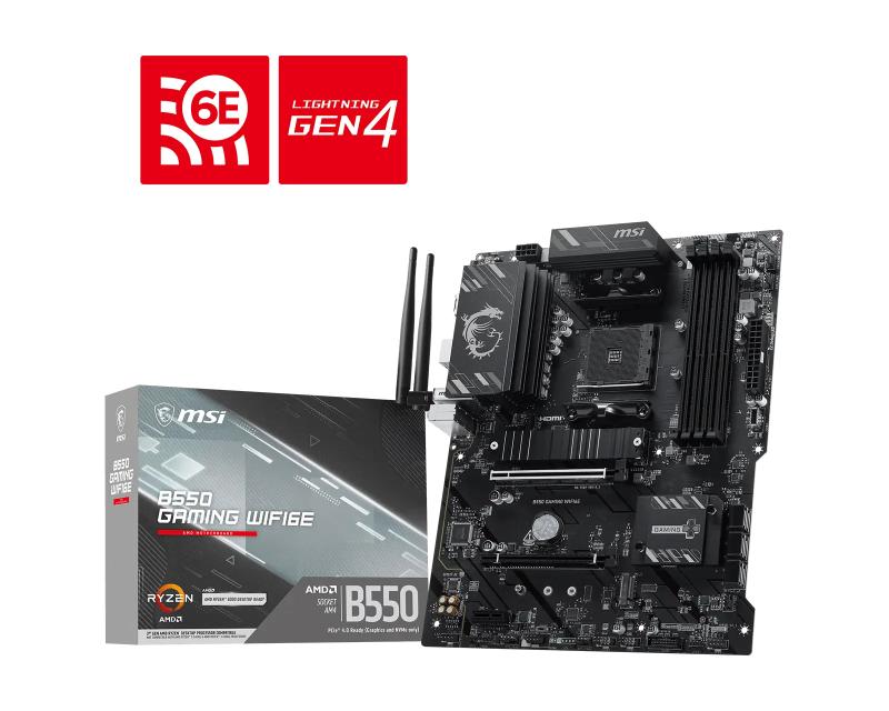 Placa de baza MSI B550 GAMING WIFI6E, Socket AM4, DDR4,