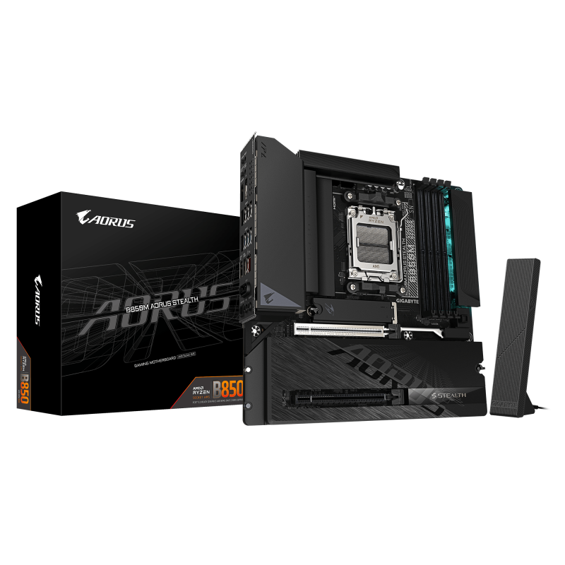 Placa de baza Gigabyte B850M AORUS STEALTH, Socket AM5, DDR5,