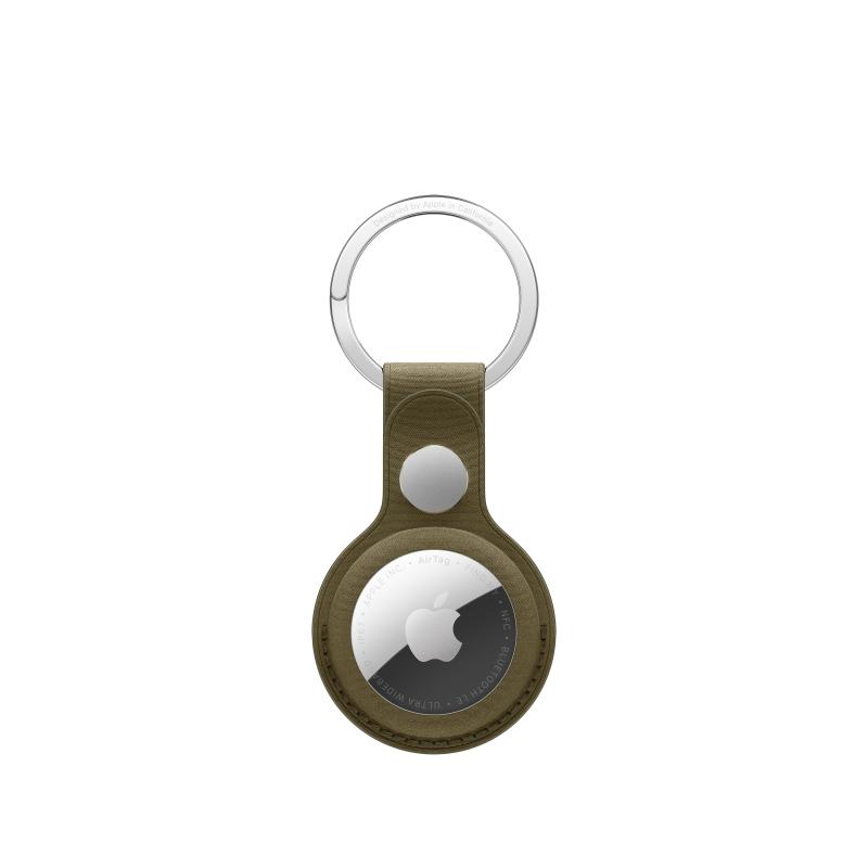 AirTag FineWoven Key Ring – Dark Olive