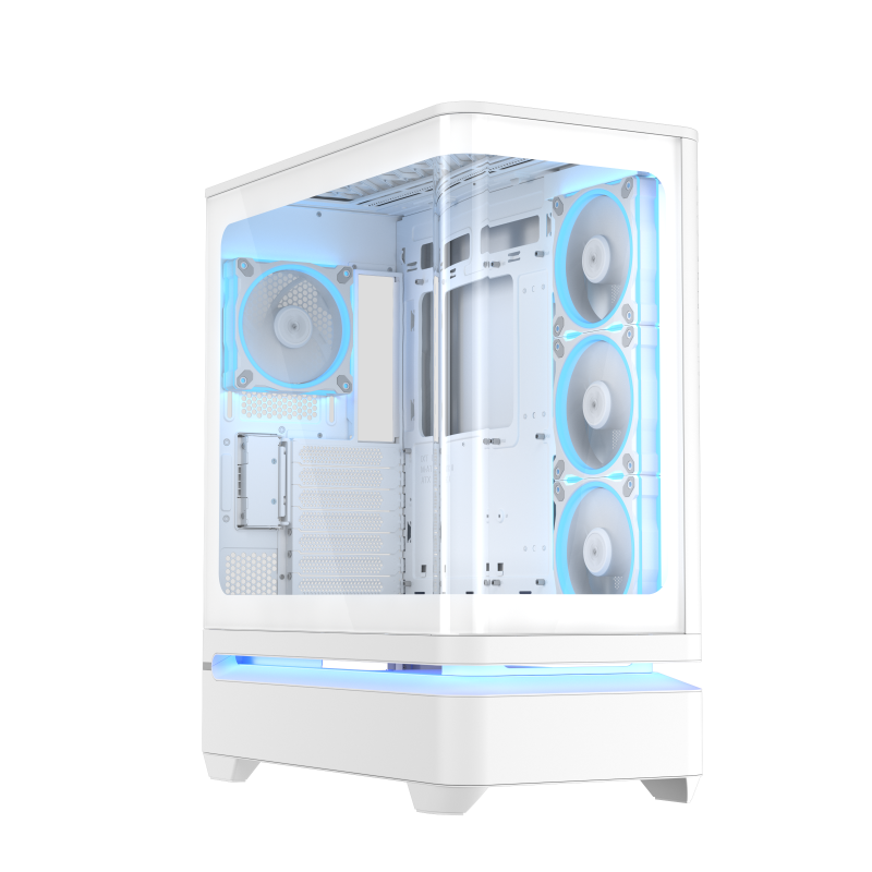 Carcasa ASUS PRIME AP304 TG ARGB WHITE, Mid Tower, White