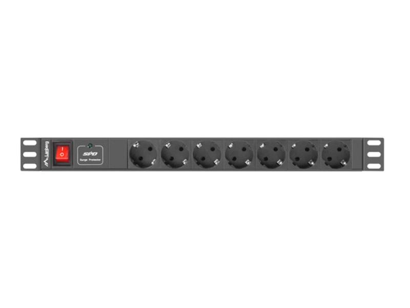 Unitate distributie alimentare PDU 19", 1U, 10A, 7 prize ,