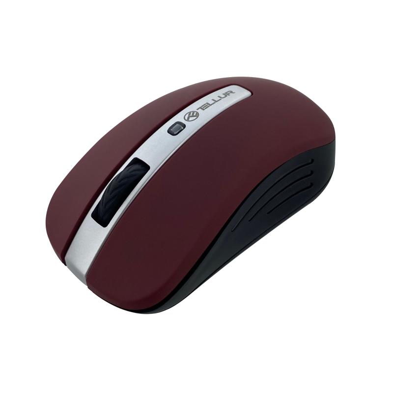 Mouse wireless Tellur Basic, LED, Rosu inchis - imagine 5