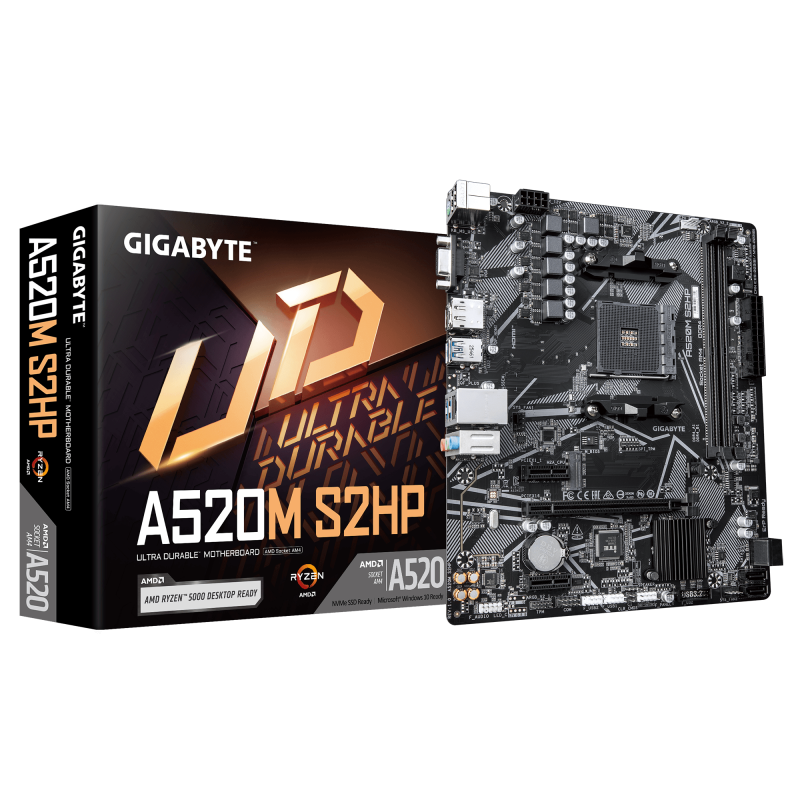 Placa de baza Gigabyte A520M S2HP, Socket AM4, DDR4, Micro-ATX