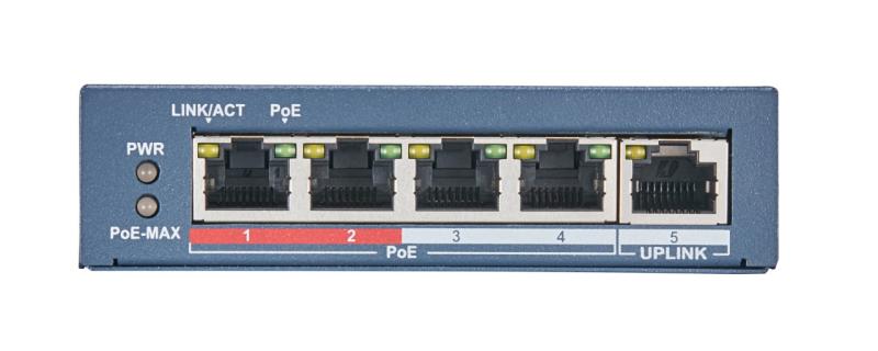 Switch Hikvision DS-3E0105P-E(B), 4-port, PoE - imagine 5