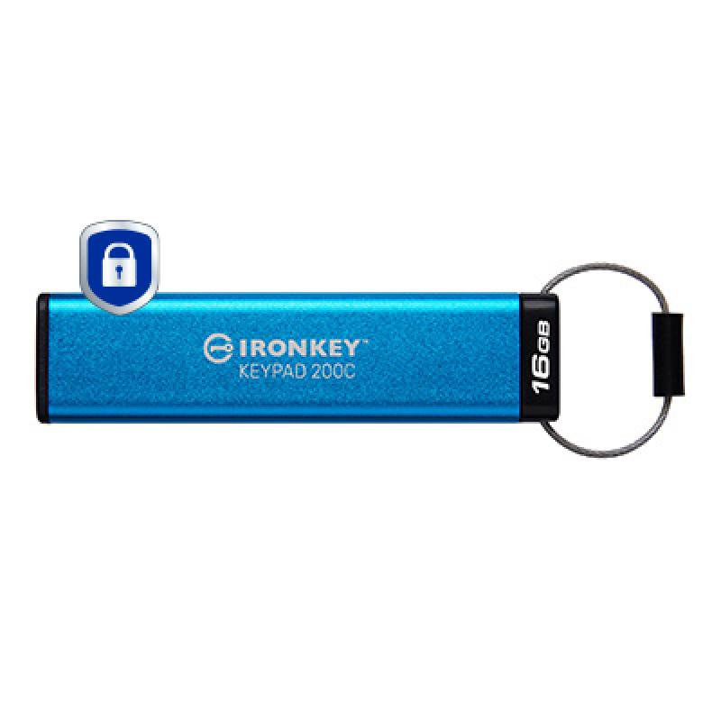 Memorie USB Kingston IronKey Keypad 200C 16 GB, USB Type-C,