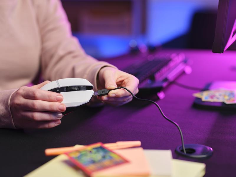 Mouse Trust GXT110W Felox cu fir,  4800 DPI, alb - imagine 14