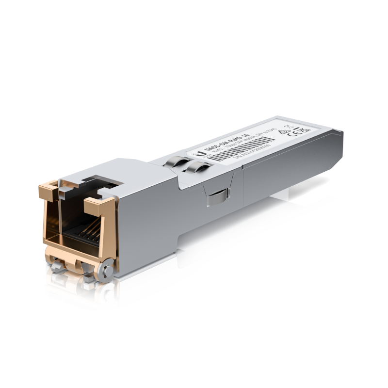 Ubiquiti RJ45 - SFP/SF+ Transceiver Module, SFP to RJ45, UF-RJ45-1G;
