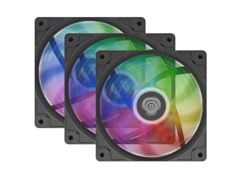 Ventilatoare GENESIS OXAL 120 ARGB NEGRU 3x120mm, 1150-1450 RPM, 42-46 - imagine 5