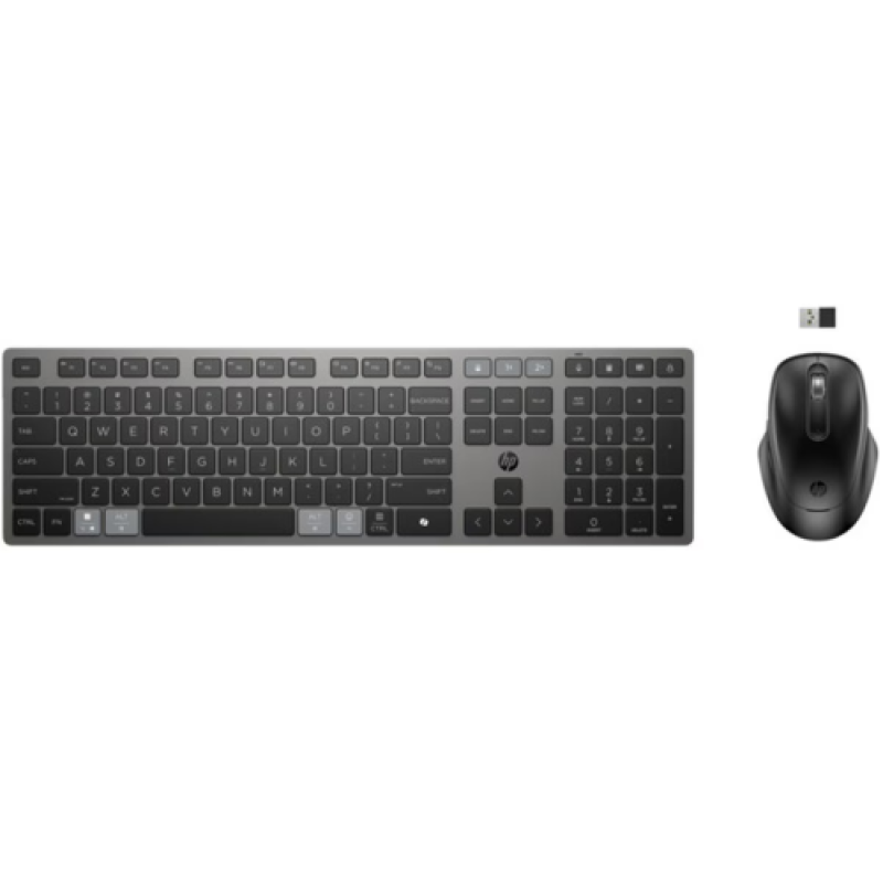 Kit wireless tastatura si mouse HP 725, taste numerice, negru