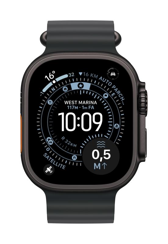 Apple Watch 49mm Black Ocean Band - Black Titanium Finish