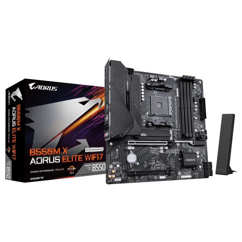 Placa de baza Gigabyte B550M X AORUS ELITE WIFI7, Socket