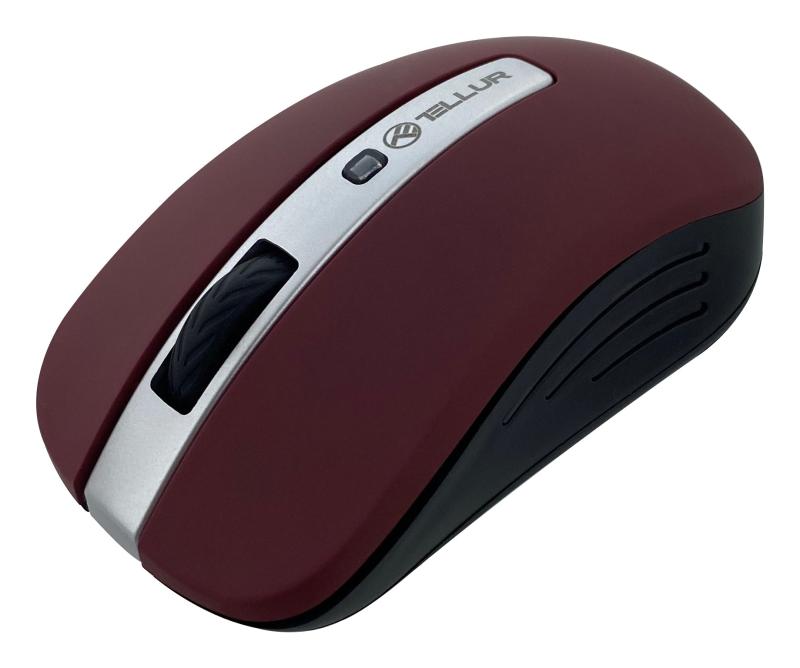 Mouse wireless Tellur Basic, LED, Rosu inchis - imagine 6