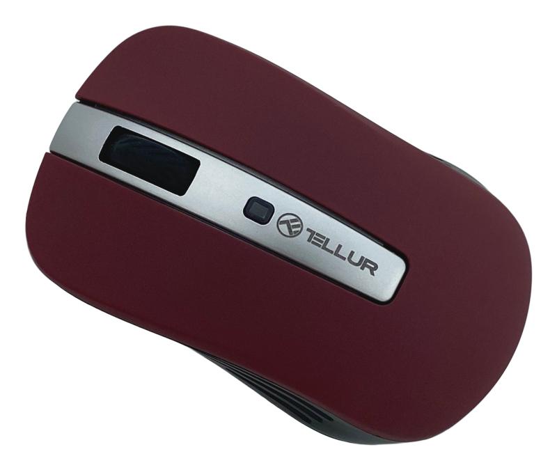 Mouse wireless Tellur Basic, LED, Rosu inchis - imagine 8