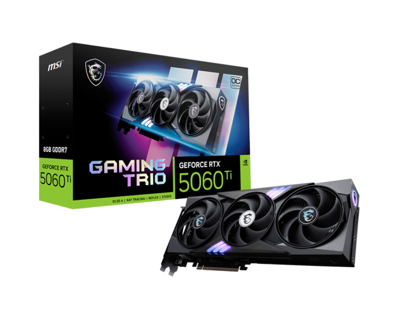 Placa video MSI GeForce RTX 5060 Ti, 8GB GDDR7, PCI