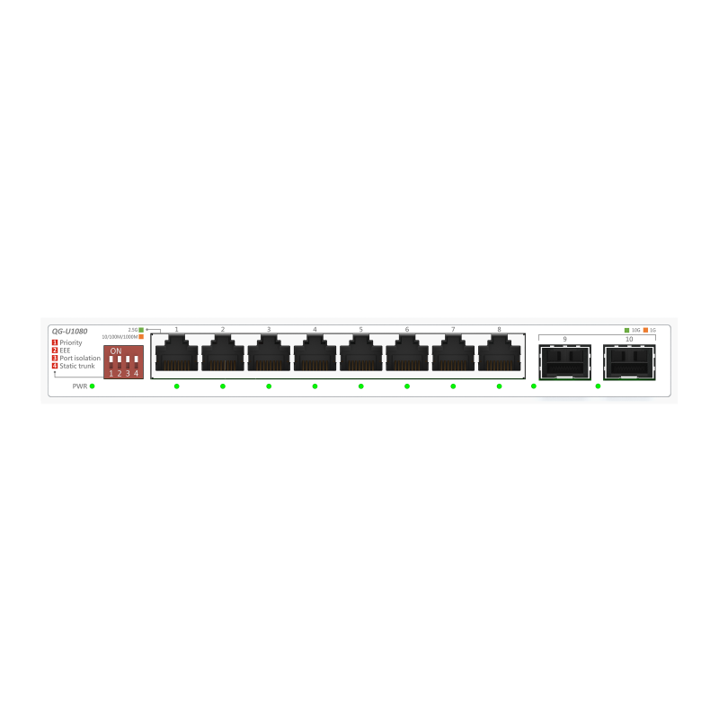 ASUS QG-U1080. Switch type: Unmanaged. Basic switching RJ-45 Ethernet ports
