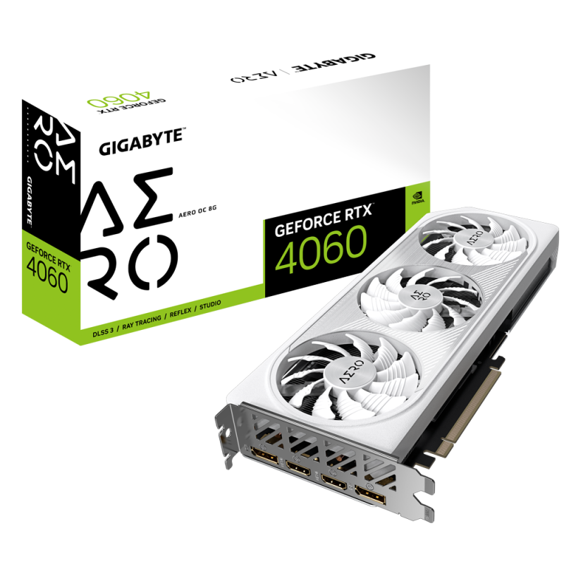 Placa video Gigabyte GeForce RTX 4060 AERO OC 8GB, GDDR6,