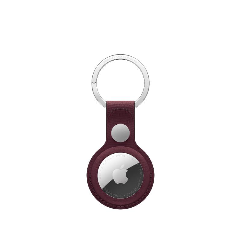 AirTag FineWoven Key Ring – Burgundy