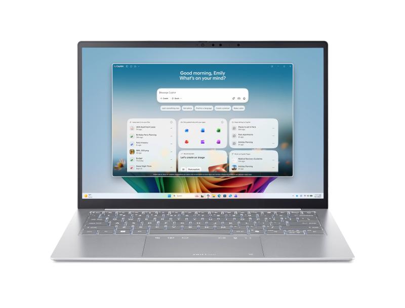 Laptop Consumer Acer Swift Edge 14 AI, cu procesor Intel