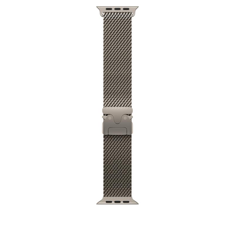 Curea pentru Apple Watch 49mm Natural Titanium Milanese Loop -