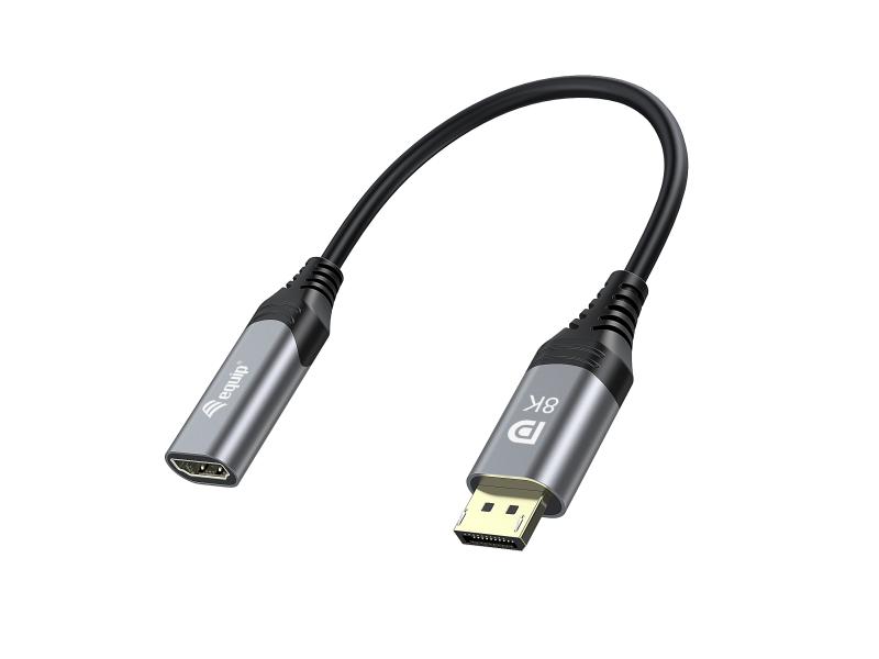 Equip 1.4 DisplayPort->HDMI 8K/ 60Hz St/Bu, lungime 0.15m gri