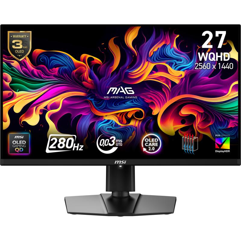 MSI MAG 271QP QD-OLED X28. Display diagonal: 67.3 cm (26.5"),