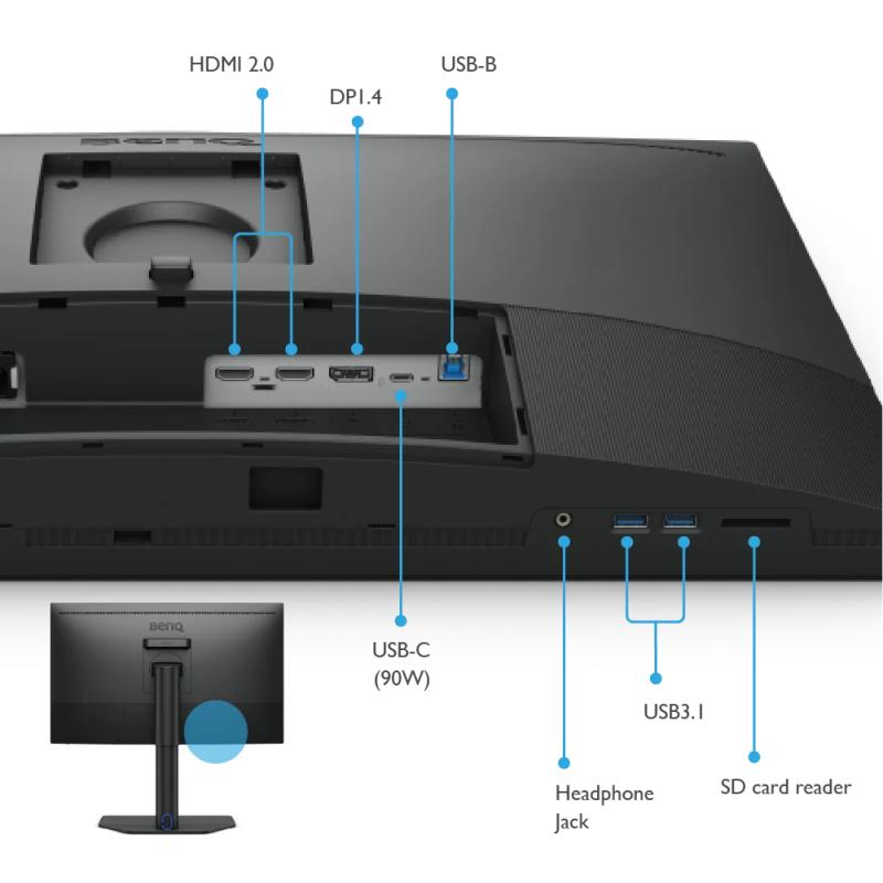 Monitor Consumer BenQ SW272QN, 27", 2560 x 1440 pixeli, Black,