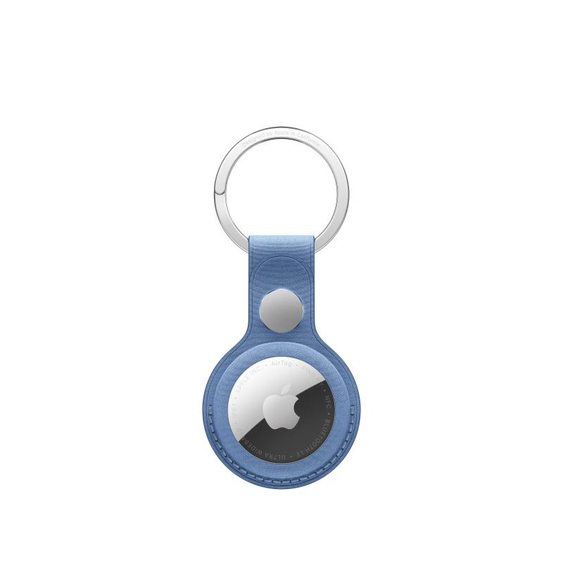 AirTag FineWoven Key Ring – Wildflower Blue