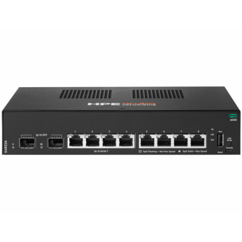 Switch Aruba CX 6000, Gigabit, 8 porturi