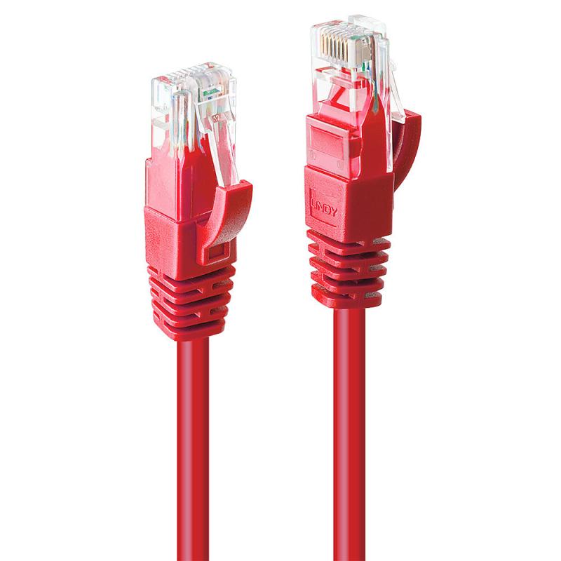 Cablu de retea Lindy 2m Cat.6 U/UTP, conector A: RJ45