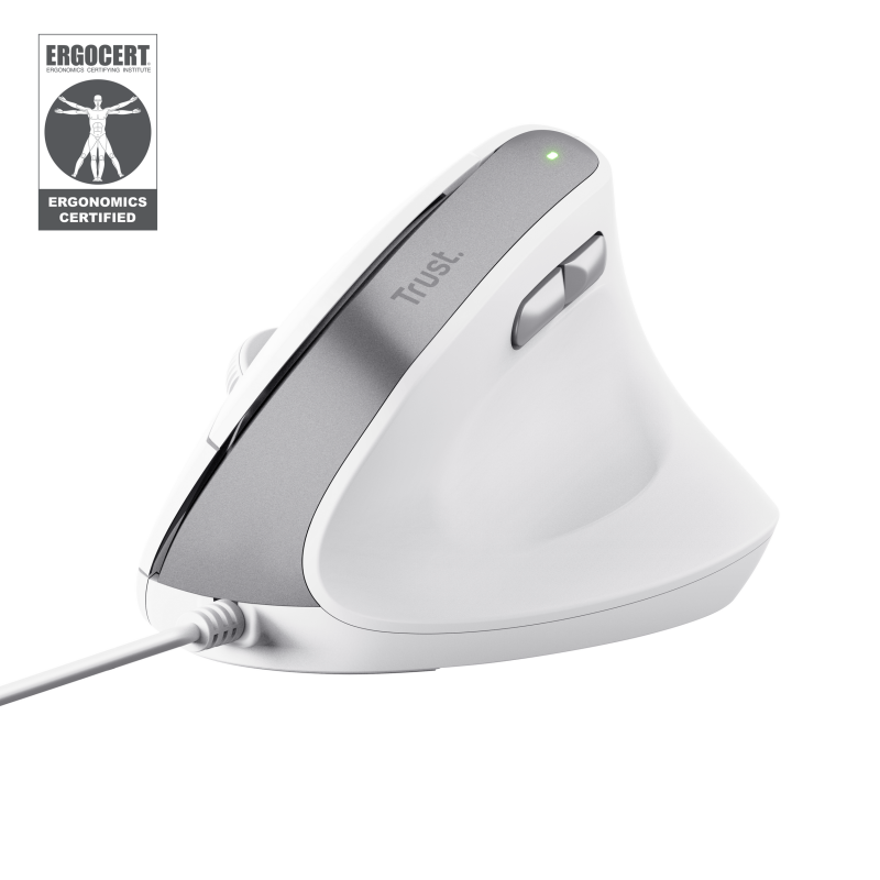 Mouse Trust Bayo II, 2400 DPI, Alb