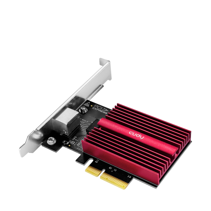 CUDY PCI Express Adapter 10Gbps, Marvell AQC113R, 10G/5G/2.5G/1000M/100M/10M Auto Adaptiv,