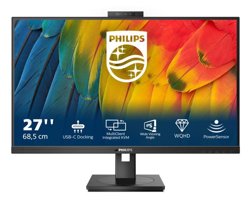 Monitor Commercial Philips 27B1U5601H/00, 27", 2560 x 1440 pixeli, Black,
