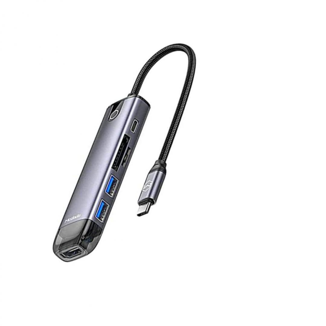 Hub USB MCDODO Multihub 5 in 1 USB-C, 5 porturi, - imagine 2