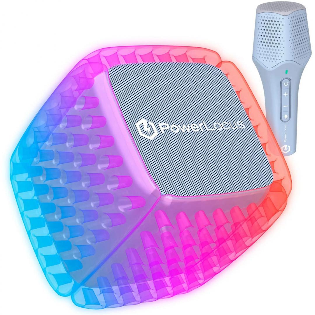 PowerLocus Set Boxa portabila Aero Bluetooth cu microfon wireless Albastru
