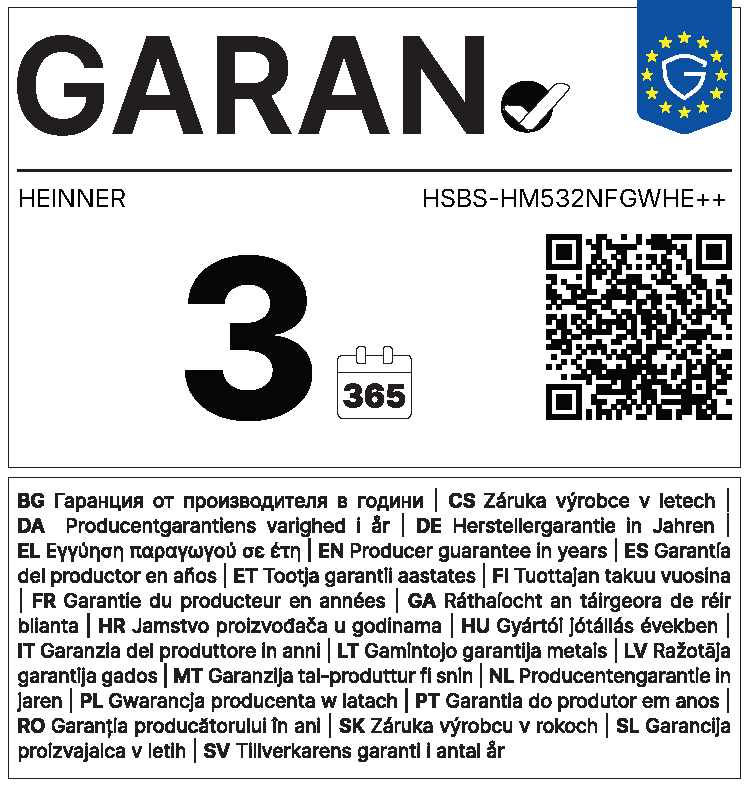Side by Side HEINNER HSBS-HM532NFGWHE++, No Frost, 532 L, Clasa - imagine 12
