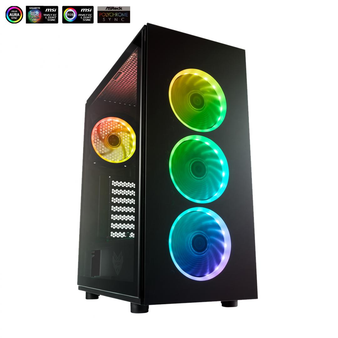 Carcasa FSP CMT340 ARGB Gaming TG ATX, black