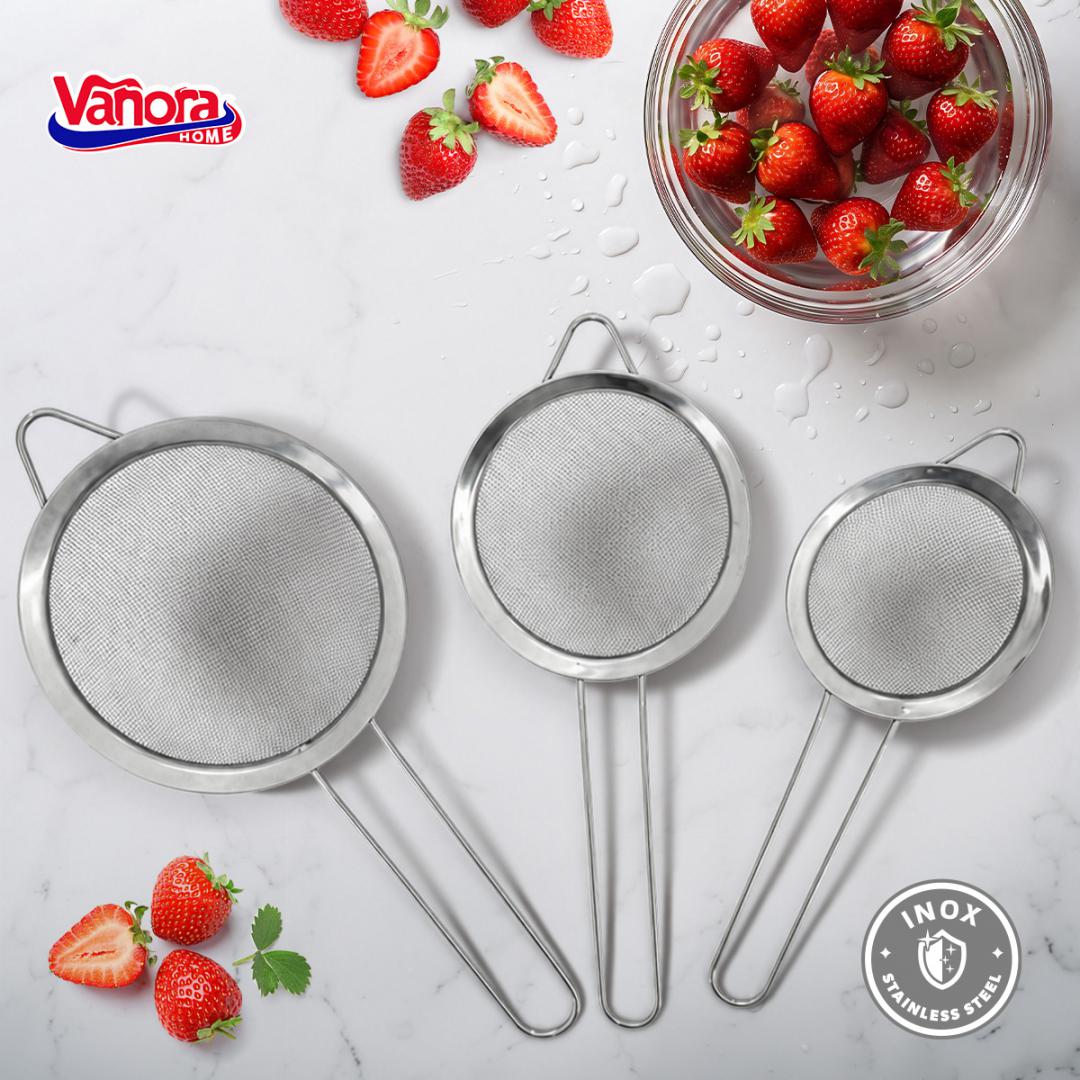 SET 3 STRECURATORI 8/10/12 CM, INOX, VANORA HOME - imagine 7