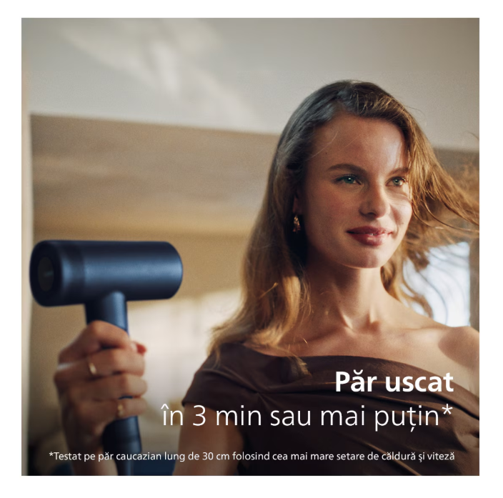 Uscator de par PHILIPS cu ThermoShield Advanced Seria 8000 BHD839/00, - imagine 3