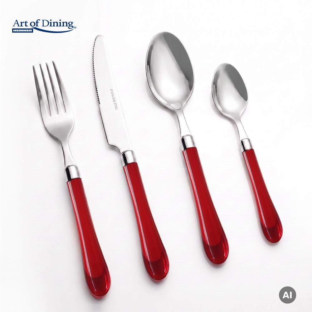 SET TACAMURI 24 PIESE, ALMA ROSU, ART OF DINING BY