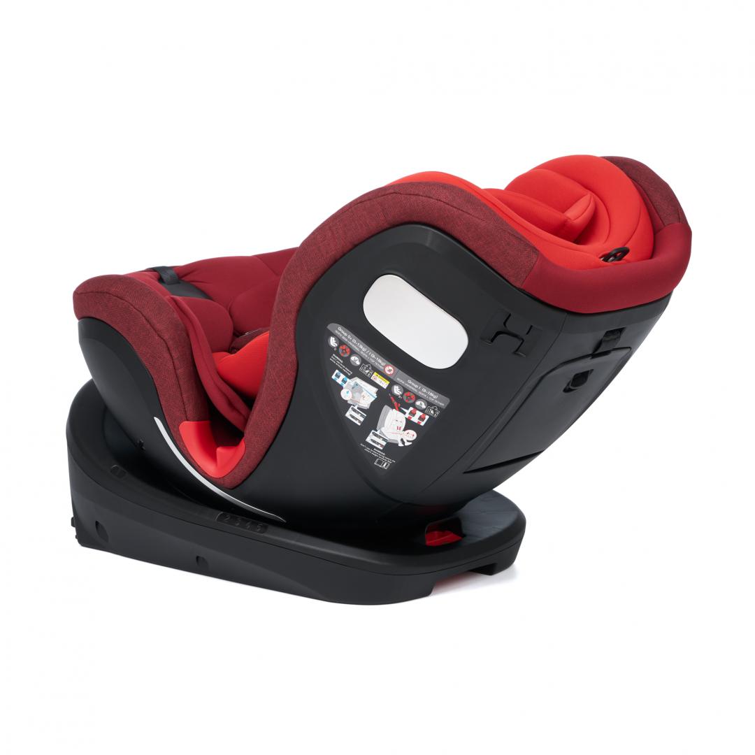Scaun auto rotativ 360 gr cu Isofix, Rosu, U-Grow - imagine 3