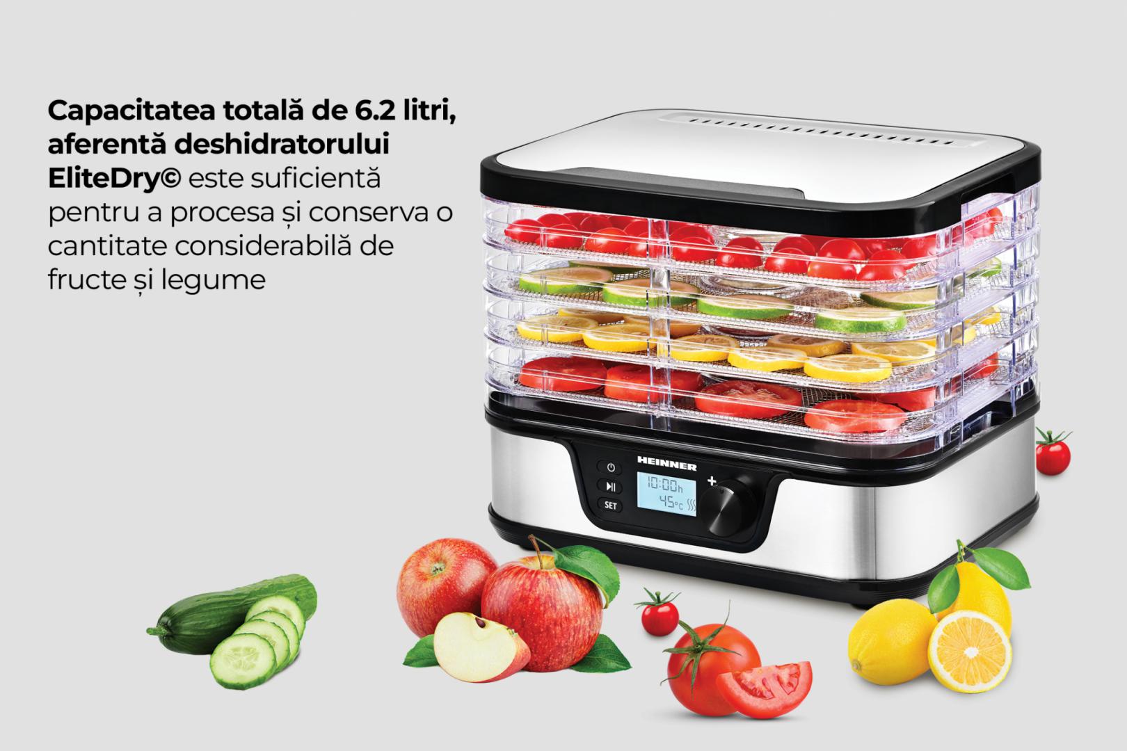 DESHIDRATOR FRUCTE SI LEGUME HEINNER ELITEDRY HFD-K380DSS - imagine 6