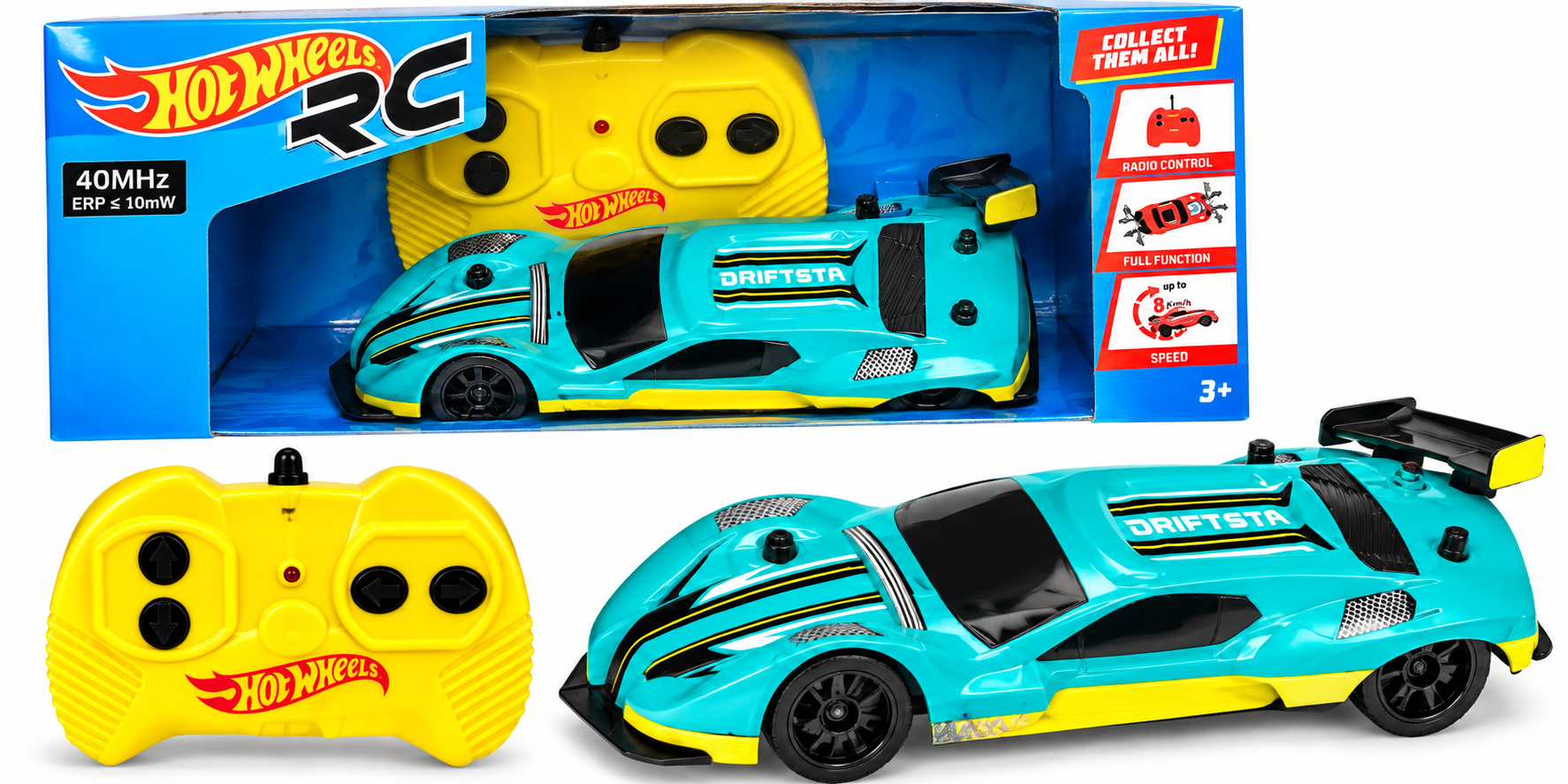 MASINUTA CU TELECOMANDA HOTWHEELS,1:28,RACE TEAM, VERDE