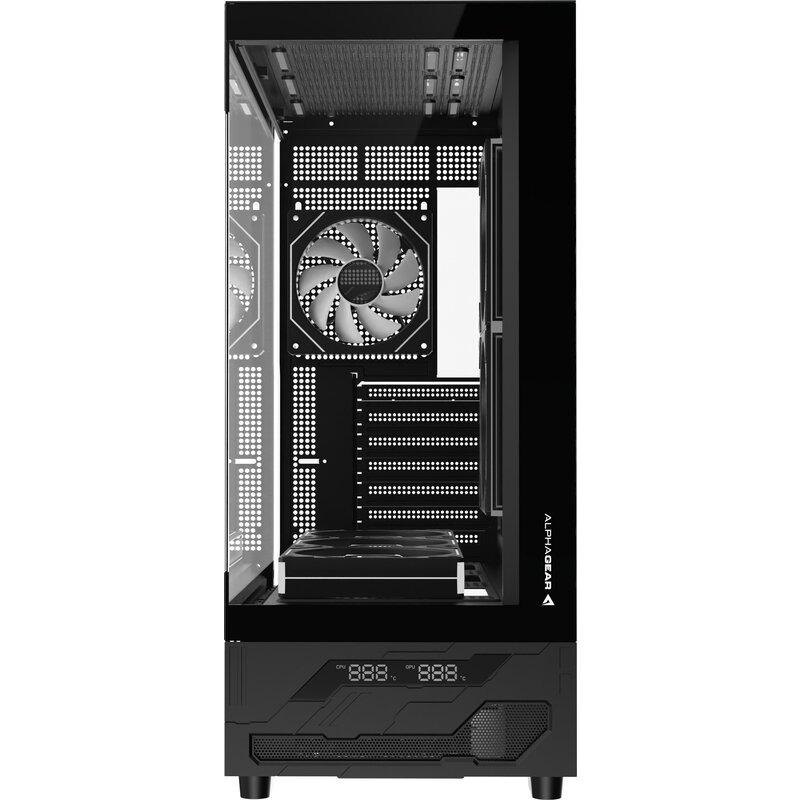 Carcasa ALPHAGEAR Dervish mark 1, RGB, Mid Tower, Black - imagine 3